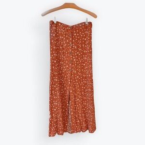 New Wild Fable Rust Orange Floral Maxi Skirt XS